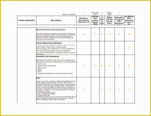 Free Comparison Chart Template Excel Of 32 Parison Chart Templates Word Excel Pdf