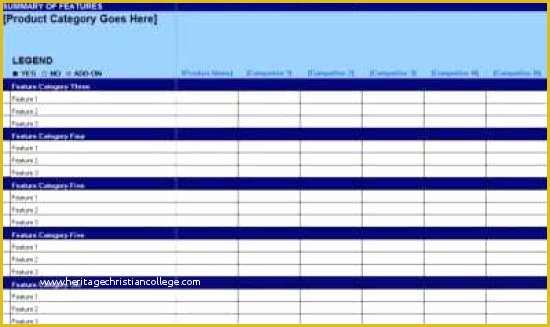 Free Comparison Chart Template Excel Of 8 Product Parison Templates Excel Excel Templates