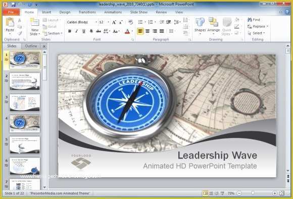 Free Compass Powerpoint Template Of Animated Leadership Powerpoint Templates