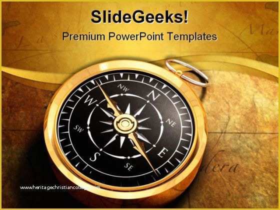 Free Compass Powerpoint Template Of Directions Pass Map Globe Powerpoint Template 1110