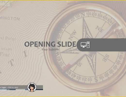 Free Compass Powerpoint Template Of Free Antique Brass Pass Powerpoint