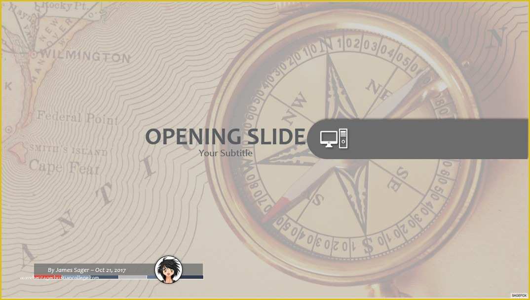 Free Compass Powerpoint Template Of Free Antique Brass Pass Powerpoint