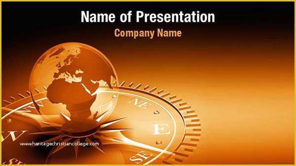 Free Compass Powerpoint Template Of Global Directions Powerpoint Templates Global Directions