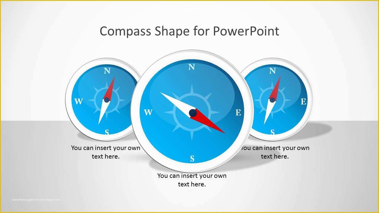 Free Compass Powerpoint Template Of Pass Shape for Powerpoint Slidemodel