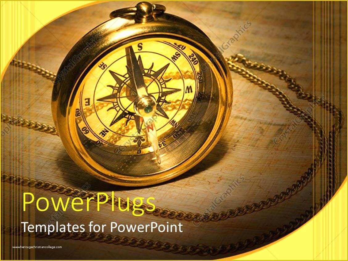 Free Compass Powerpoint Template Of Powerpoint Template A Pass with A Brownish Background