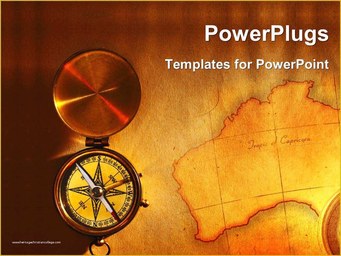 Free Compass Powerpoint Template Of Powerpoint Template A Pass with A Map In the