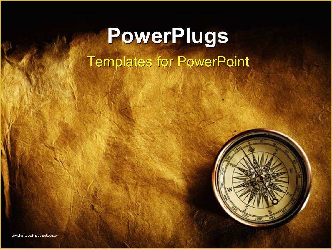 Free Compass Powerpoint Template Of Powerpoint Template Antique Pass On Weathered Brown
