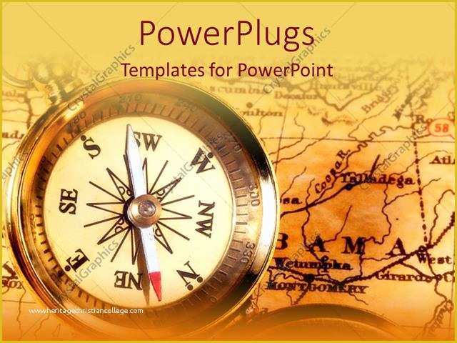 Free Compass Powerpoint Template Of Powerpoint Template Pass On top Of Map On Vintage