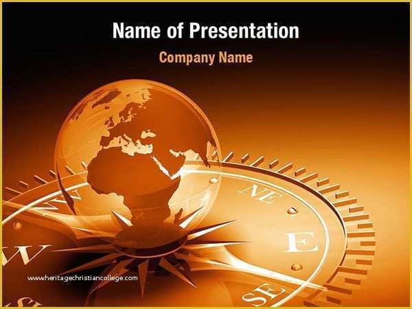 Free Compass Powerpoint Template Of World Directions Powerpoint Templates World Directions