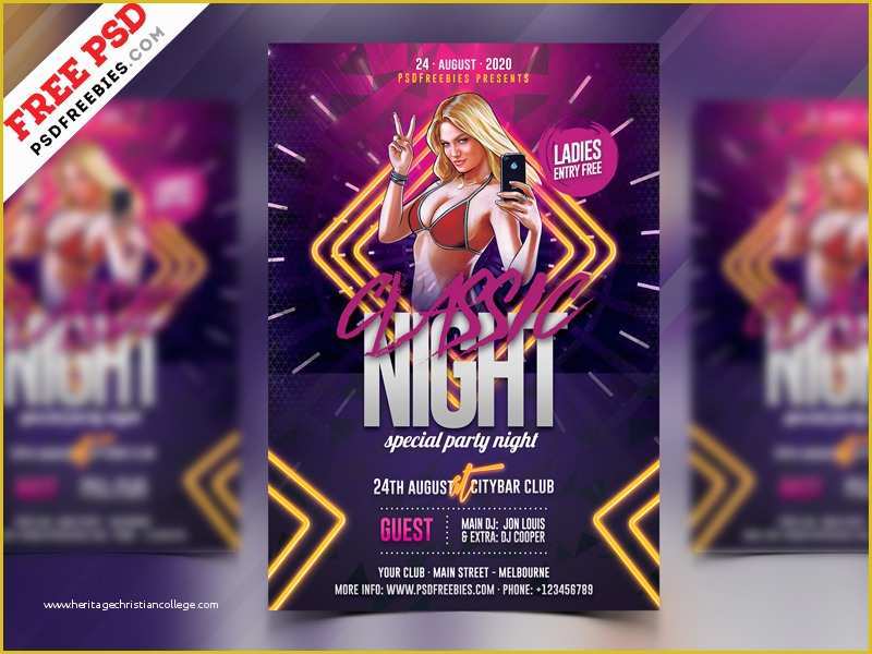 Free Concert Flyer Template Psd Of Free Club Night Party Flyer Psd by Psd Freebies