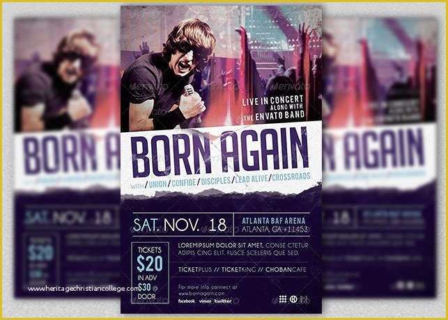 Free Concert Flyer Template Psd Of Gospel Rock Band Concert Flyer Template