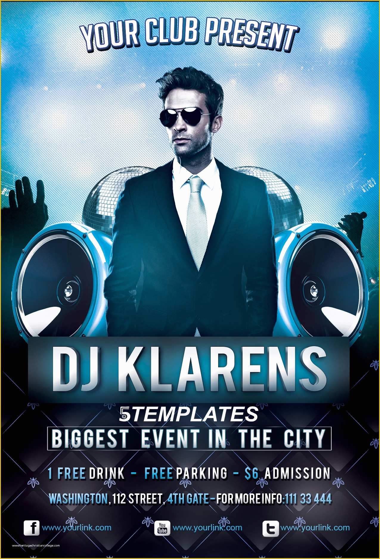 Free Concert Flyer Template Psd Of Guest Dj Flyer Free Psd Template by Klarensm On Deviantart