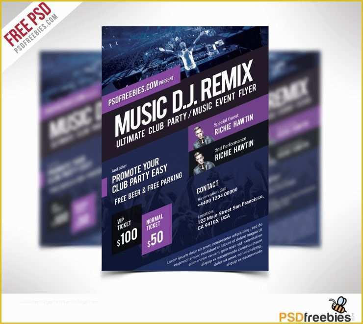 Free Concert Flyer Template Psd Of Music event Flyer Template Free Psd Download Download Psd