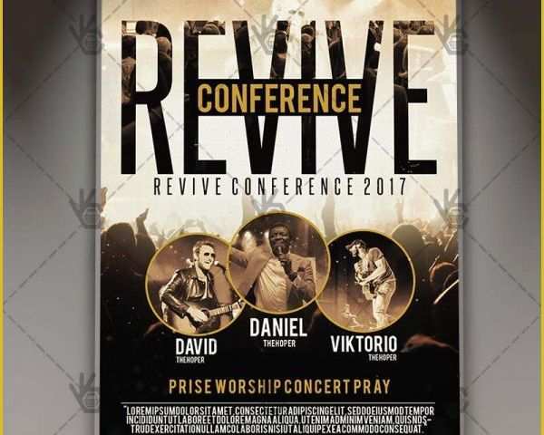 Free Concert Flyer Template Psd Of Revive Conference Church Premium Flyer Psd Template
