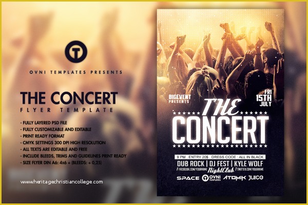 Free Concert Poster Template Of 32 Concert Flyer Templates Psd Vector Eps Jpg