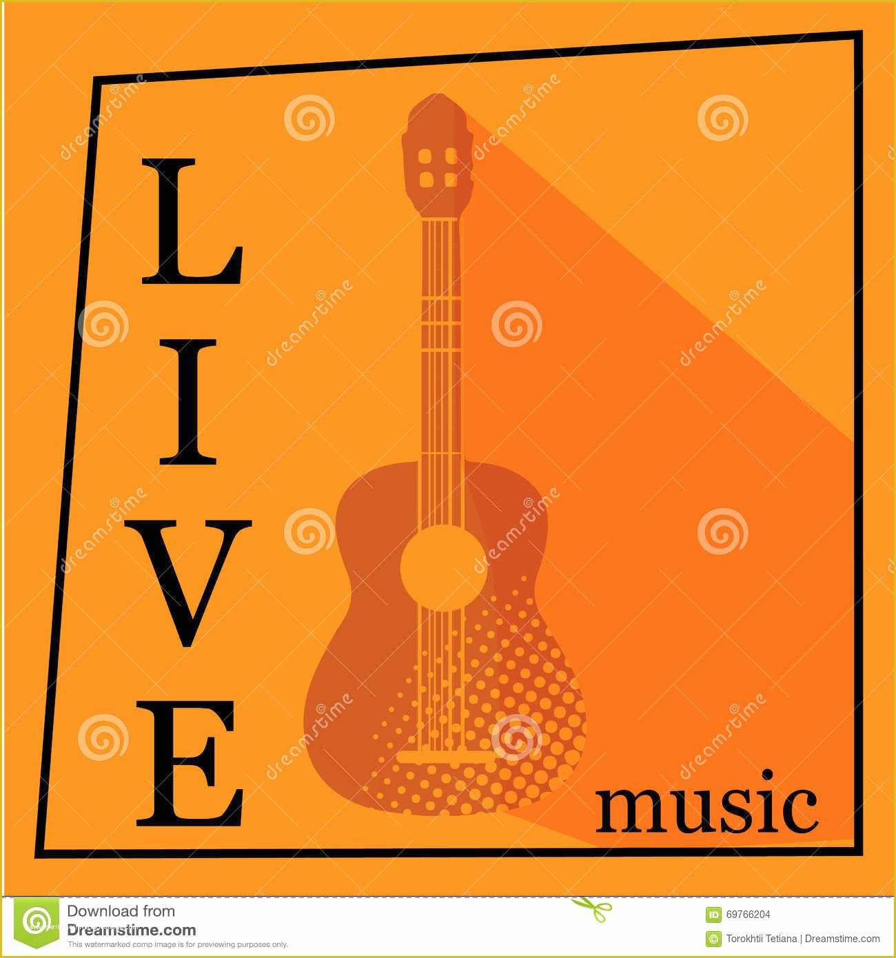 Free Concert Poster Template Of Live Music Vector Poster Template Stock Image