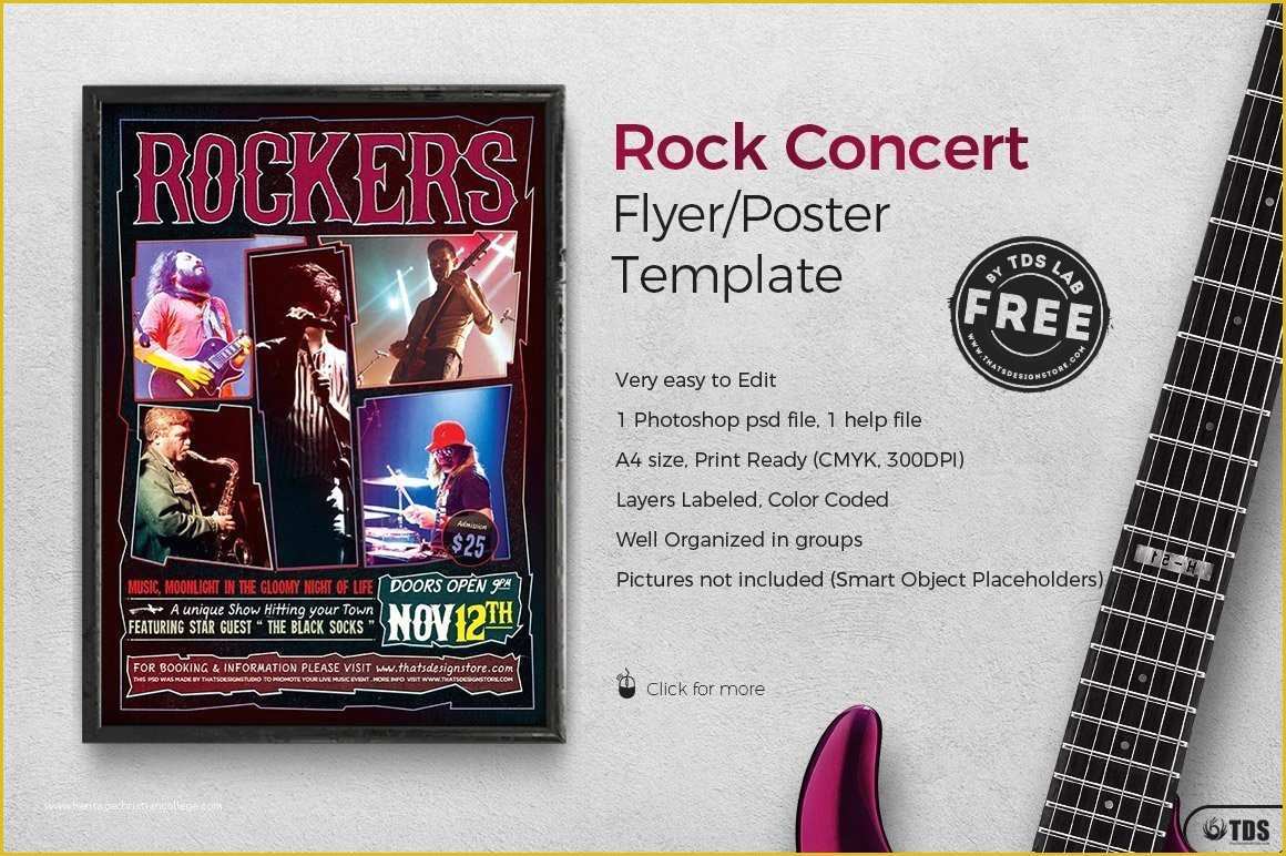 Free Concert Poster Template Of Rock Concert Free Flyer