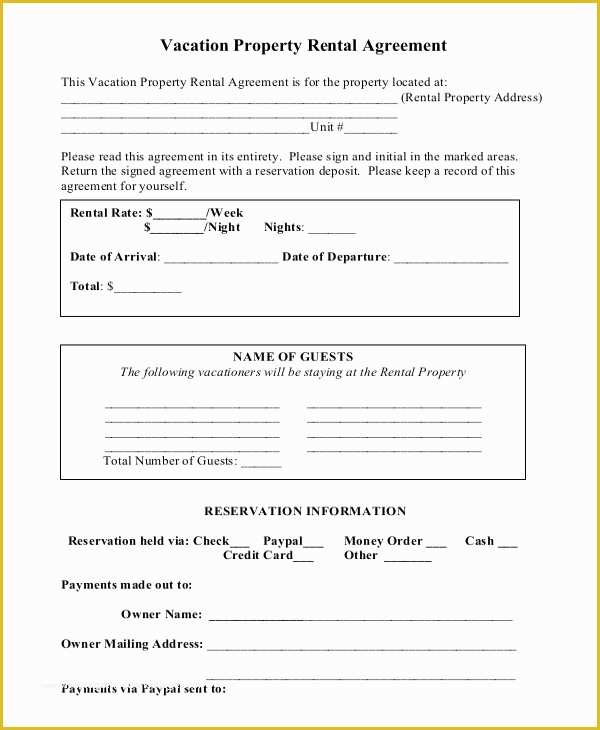 Free Condo Rental Agreement Template Of 14 Short Term Rental Agreement Templates – Free Sample