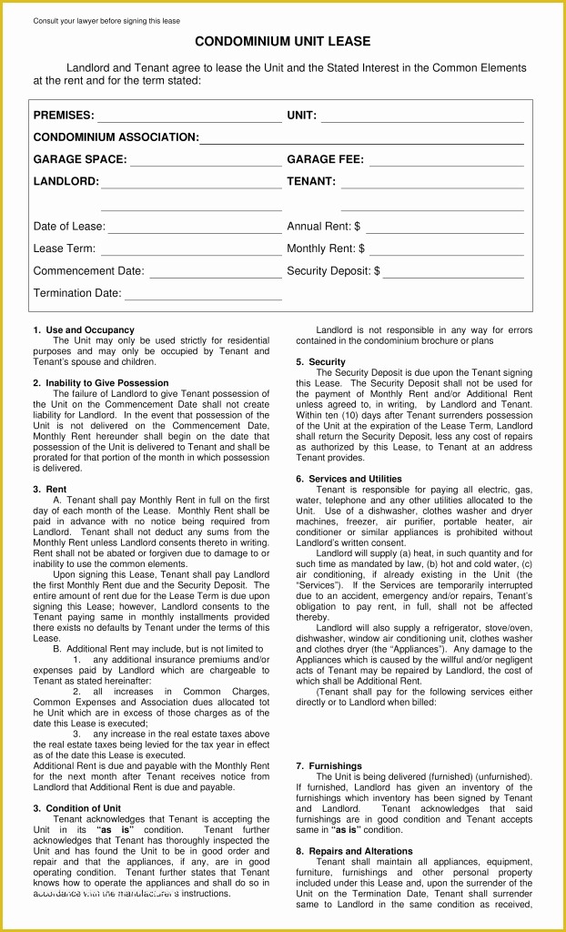 Free Condo Rental Agreement Template Of 16 Lease Agreement Condo Steamtraaleren Borgenes