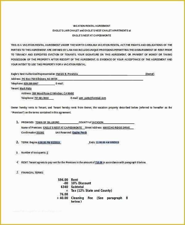 Free Condo Rental Agreement Template Of 18 House Rental Agreement Templates – Free Sample