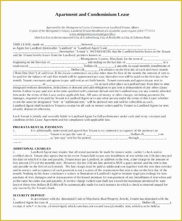 Free Condo Rental Agreement Template Of Condo Lease Template Condo Lease Agreement Template Rental