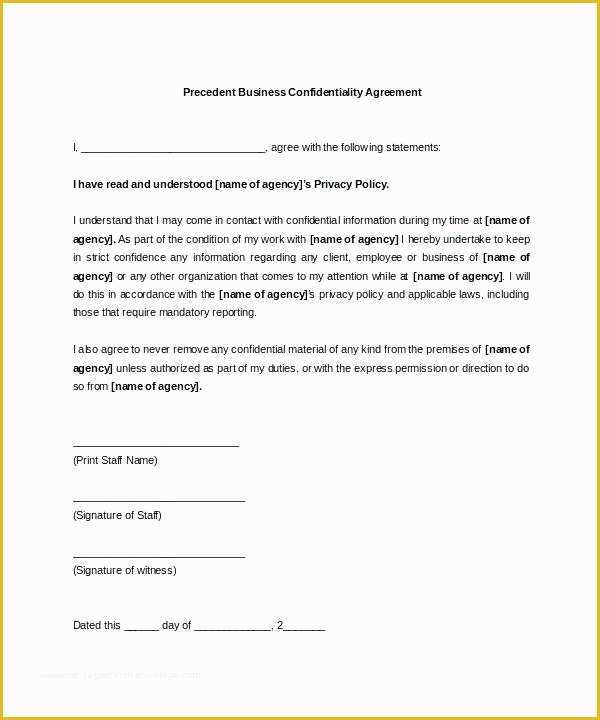 Free Confidentiality Agreement Template Word Of Employee Confidentiality Agreement Template form Object