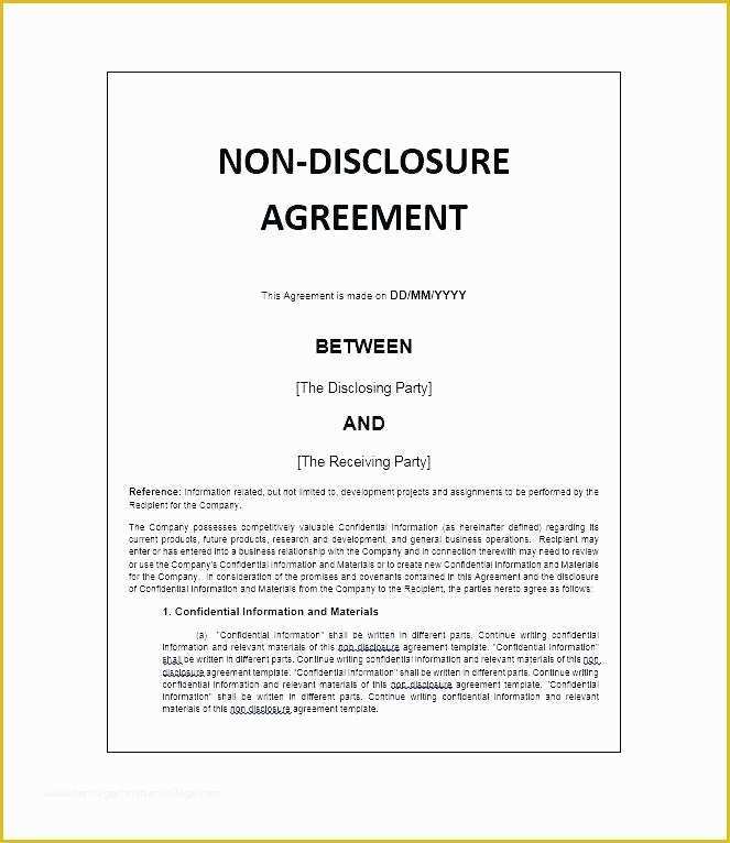 Free Confidentiality Agreement Template Word Of Nda Agreement Template – Waldpaedagogikfo