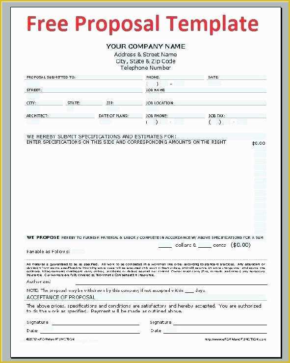 Free Construction Bid Proposal Template Download Of Construction Bid Proposal Template Word Full Size