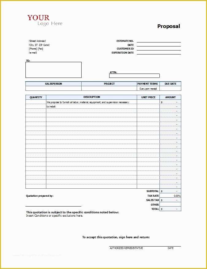 Free Construction Bid Proposal Template Download Of Construction Proposal Template