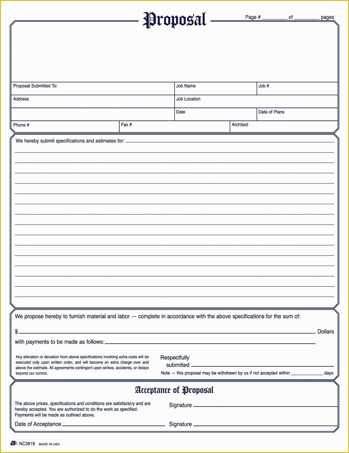 Free Construction Bid Proposal Template Download Of so Cold Breaking Benjarmin Web Frompo 1