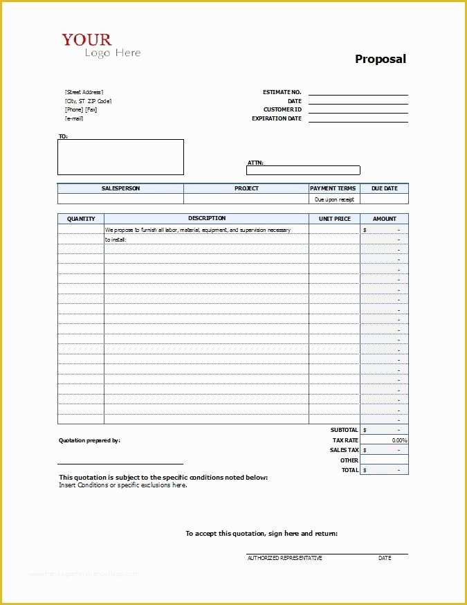 Free Construction Bid Template Of Printable Sample Construction Proposal Template form