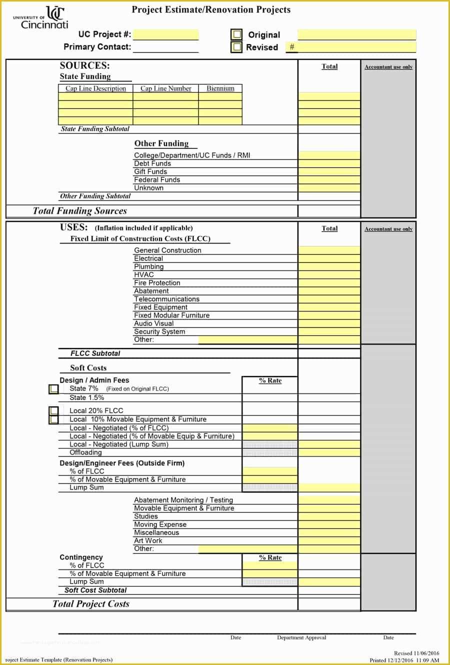 Free Construction Estimate Template Of 44 Free Estimate Template forms [construction Repair