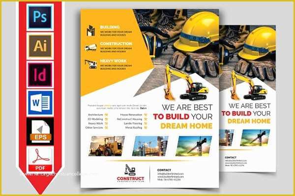 Free Construction Flyer Design Templates Of 32 Construction Flyer Templates Free Word Psd Designs