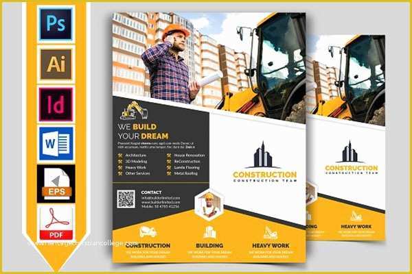 Free Construction Flyer Design Templates Of 32 Construction Flyer Templates Free Word Psd Designs