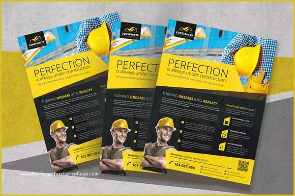 Free Construction Flyer Design Templates Of 32 Construction Flyer Templates Free Word Psd Designs