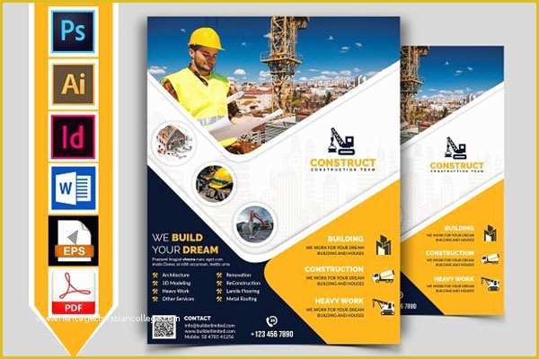 Free Construction Flyer Design Templates Of 32 Construction Flyer Templates Free Word Psd Designs
