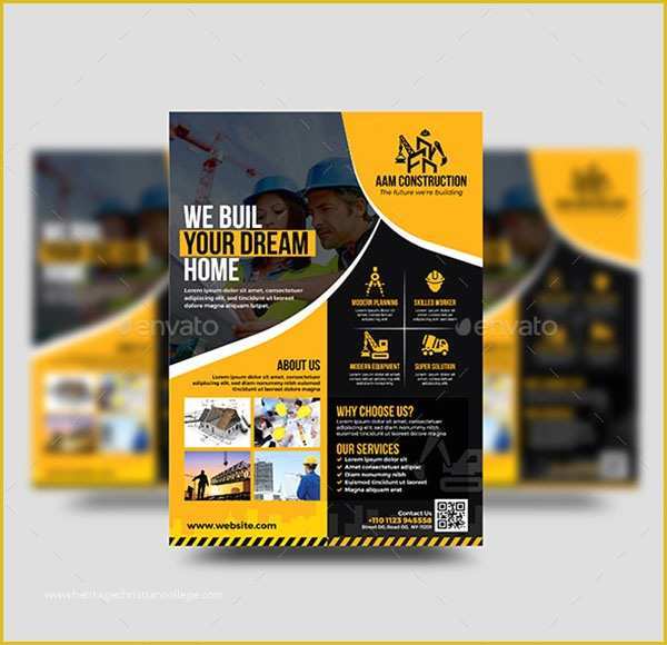 Free Construction Flyer Design Templates Of 32 Construction Flyer Templates Free Word Psd Designs