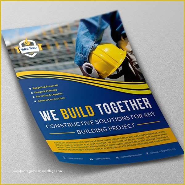 Free Construction Flyer Design Templates Of 32 Construction Flyer Templates Free Word Psd Designs