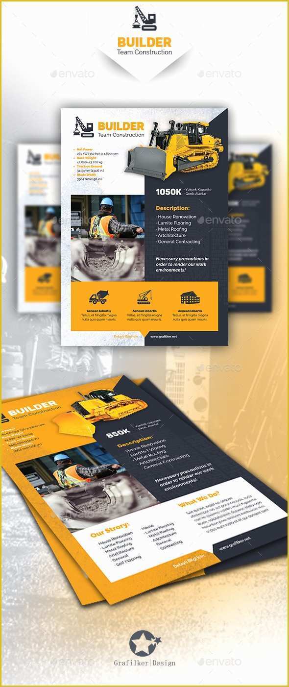 Free Construction Flyer Design Templates Of Construction Flyer Templates by Grafilker
