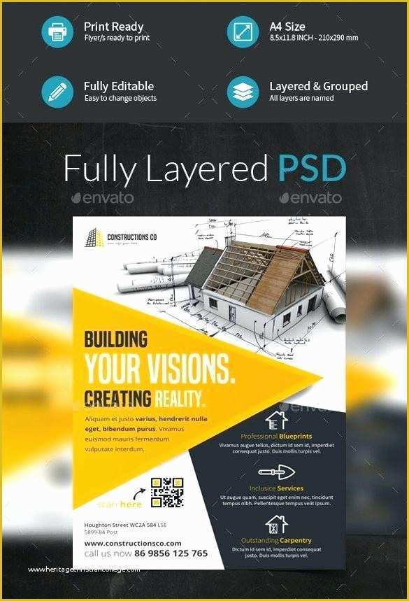 Free Construction Flyer Design Templates Of Construction Pany Brochure Template Free Letterhead
