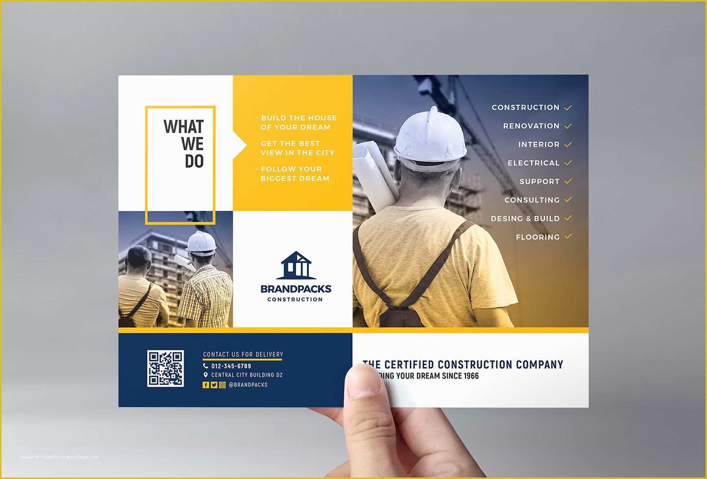 Free Construction Flyer Design Templates Of Construction Pany Flyer Template In Psd Ai &amp; Vector