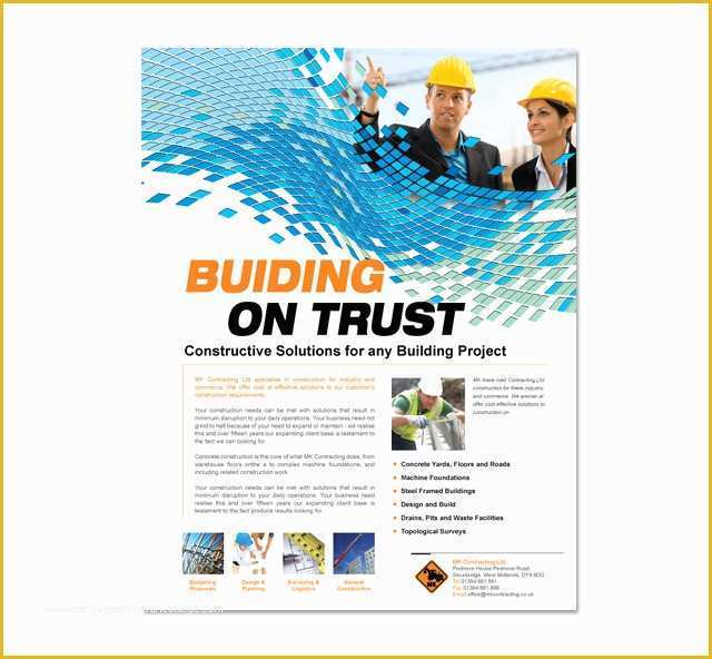 Free Construction Flyer Design Templates Of Industrial & Mercial Construction Flyer Template