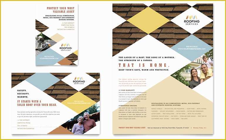 Free Construction Flyer Design Templates Of Roofing Contractor Flyer & Ad Template Word & Publisher