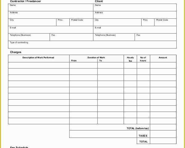 Free Construction Invoice Template Pdf Of 10 Contractor Invoice Samples Pdf Word Excel
