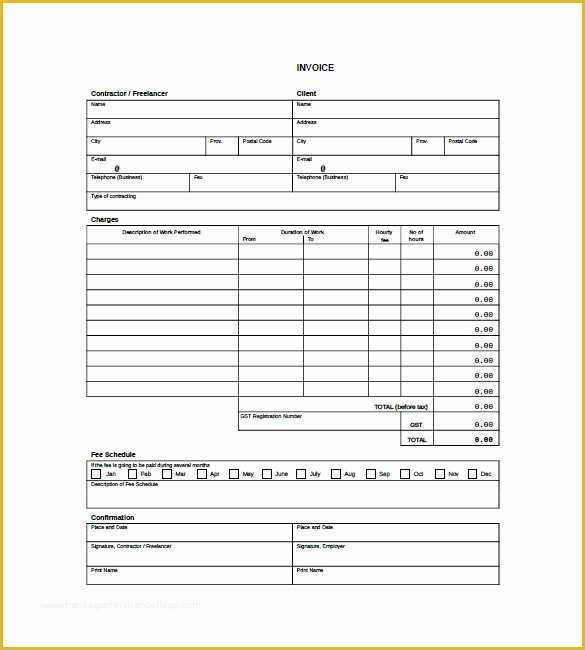 Free Construction Invoice Template Pdf Of Construction Contractor Invoice Template Ten Facts that