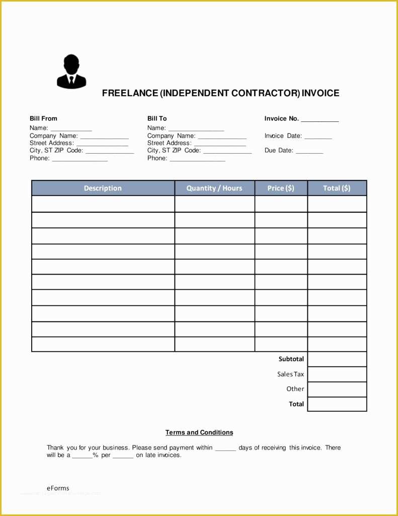 Free Construction Invoice Template Pdf Of Free Contractor Invoice Template Word