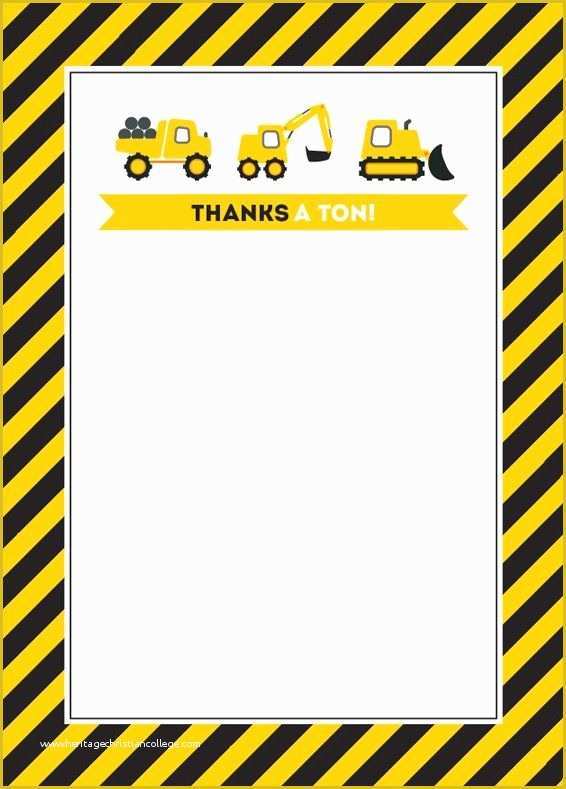 Free Construction Party Templates Of 48 Construction theme Birthday Party Decor and Food Ideas