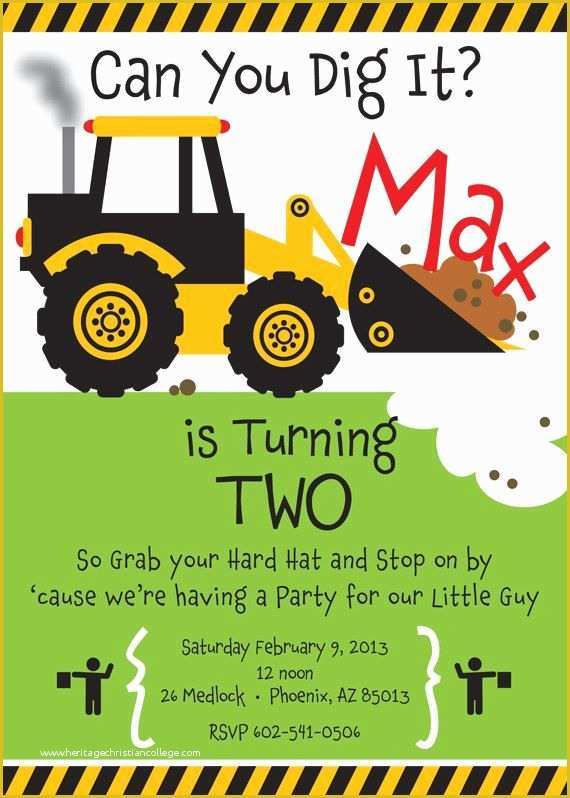 Free Construction Party Templates Of Best 25 Construction Party Invitations Ideas On Pinterest