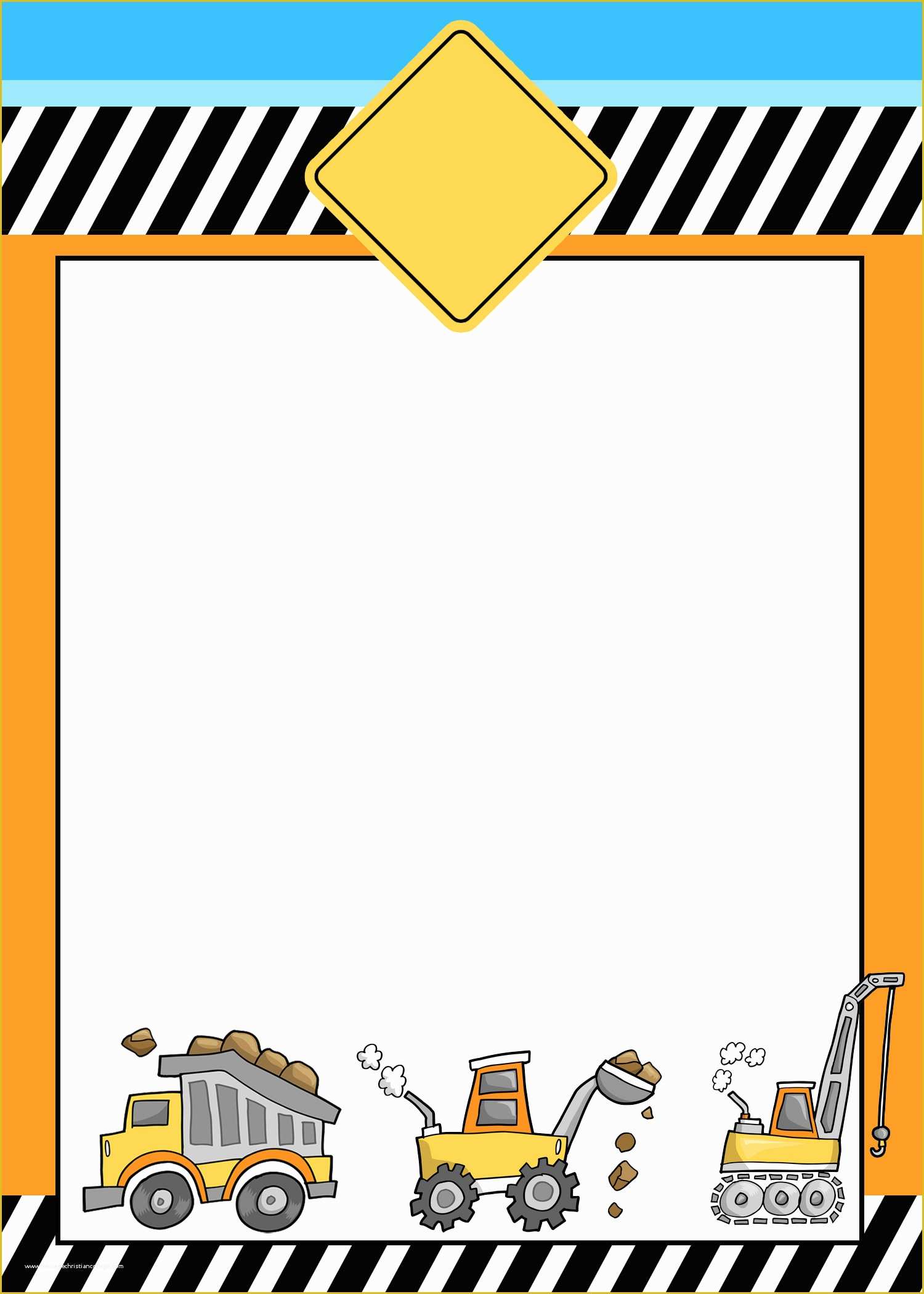 Free Construction Party Templates Of Construction themed Birthday Party with Free Printables