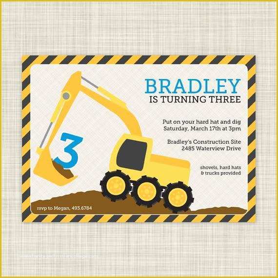 Free Construction Party Templates Of Penned Hello Personalized Note Cards Thank You by